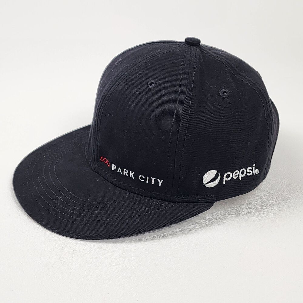 Park City Ski Resort Snapback Hat Black Employee Staff Cap Pepsi Sprint